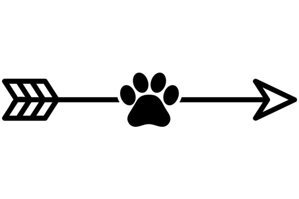 A Icon of a Dog Paw and an Arrow