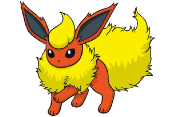 Vividly Colored Eevee Pokémon Character