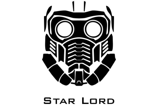 Stylized Robot Emblem with the Word 'STAR LORD' Below