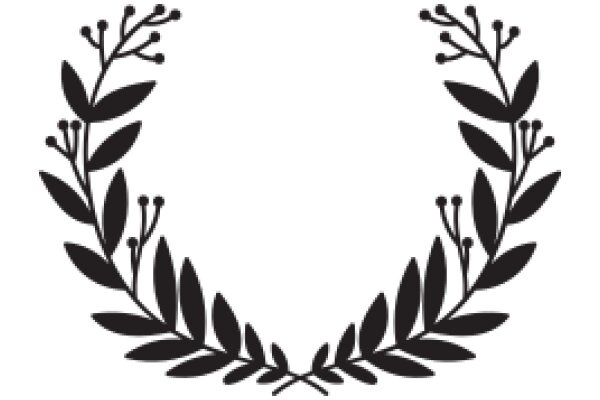 Elegant Black Laurel Wreath