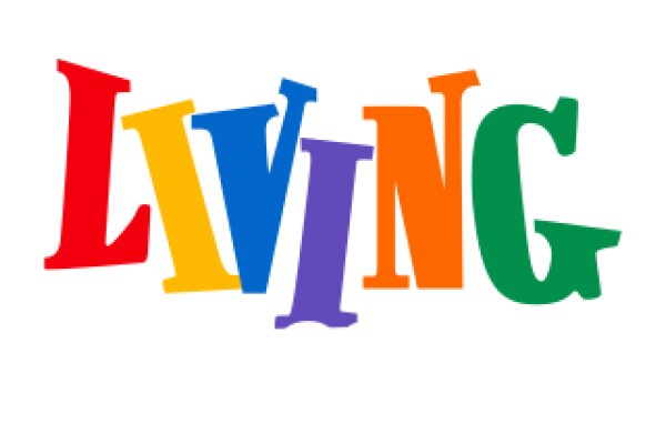 Vibrant and Colorful 'LIVING' Sign