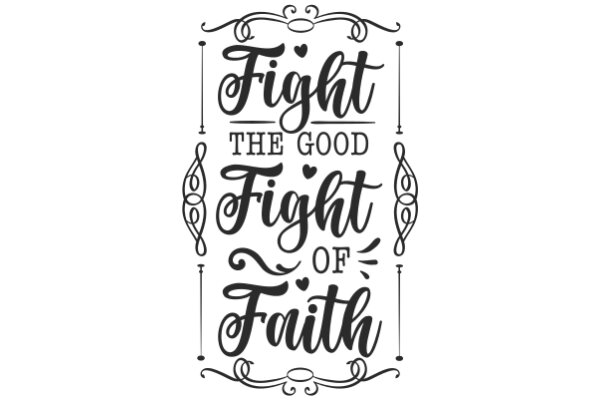 Inspirational Quote Poster: Fight the Good Fight of Faith