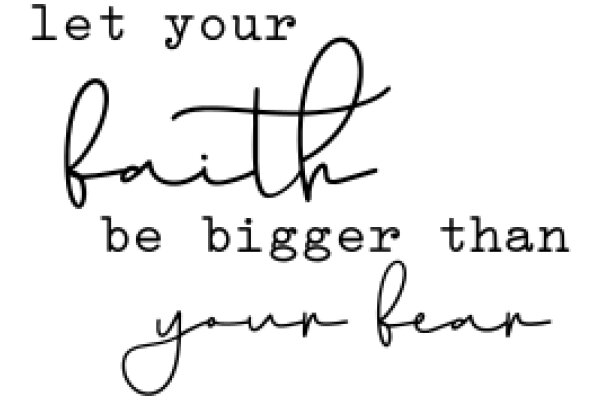 Inspirational Quote: Let Your Faith Be Bigger Than Your Fear