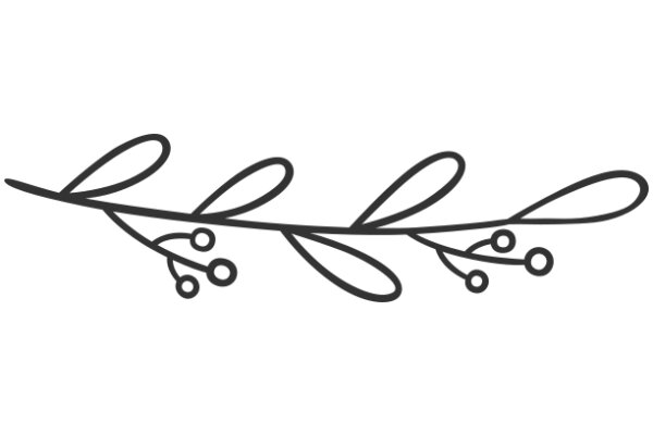 Stylized Logo of a Plant with Leaves and Flowers