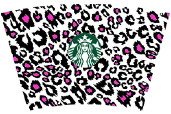 Starbucks Logo on Leopard Print Background