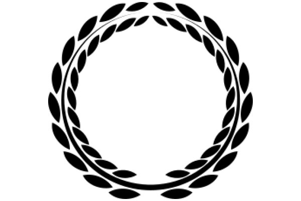 A Solid Circle with a Laurel Wreath Design