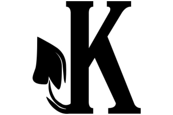 Stylized Letter 'K' with a Horse Silhouette