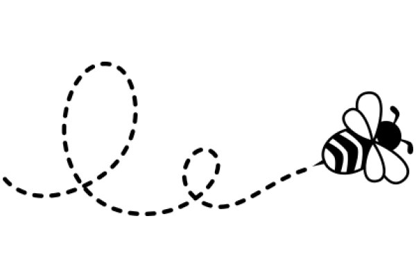 A Playful Interaction: The Art of a Curly Line and a Buzzing Bee