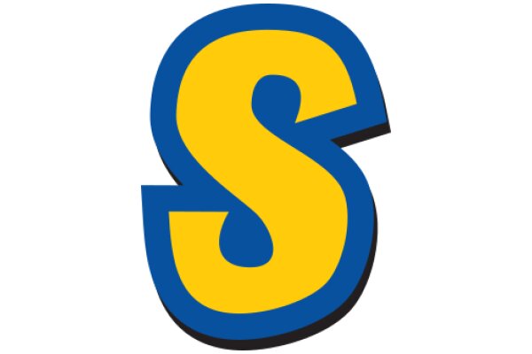 Stylized Letter 'S' in Blue and Yellow