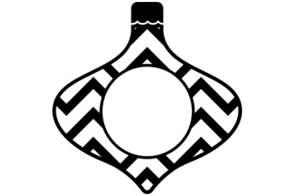 Stylized Design of a Fish-like Figure with a Round Center