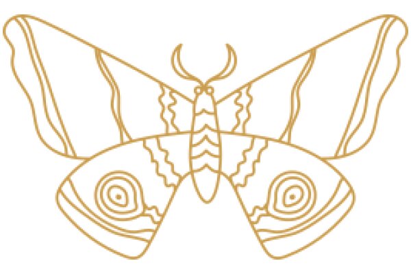 Golden Butterfly Design with Intricate Patterns