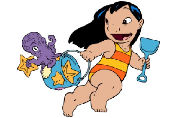 An Adventure with Lilo and Stitch: The Purple Octopus and the Blue Shovel