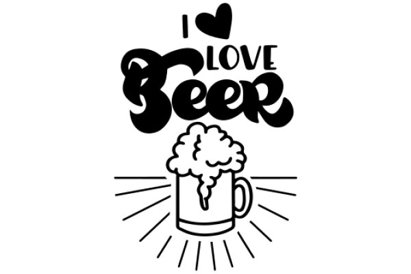 I Love Beer: A Graphic Design Showcasing the Art of Beer Appreciation