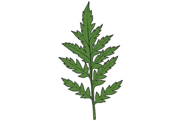 Vibrant Green Leaf Illustration