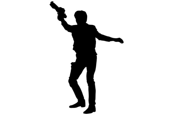 Silhouette of a Person Holding a Gun