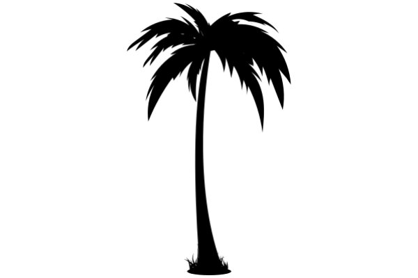 A Solitary Palm Tree Silhouette