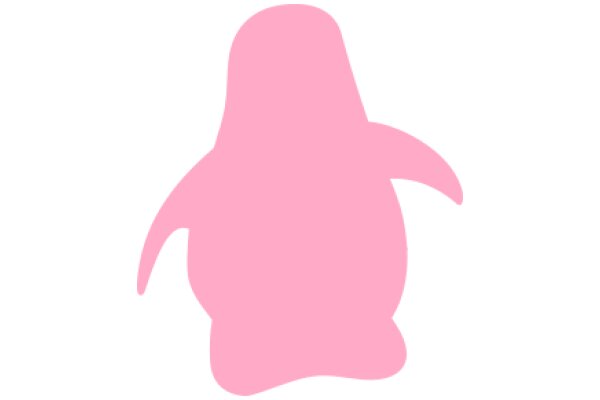 A Soft Pink Silhouette of a Penguin