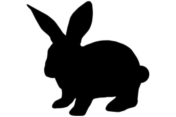 Silhouette of a Playful Bunny