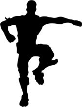 Silhouette of a Baseball Player in Action