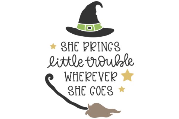 A Magical Halloween Greeting: 'She Pings Little Troubles Wherever She Goes'