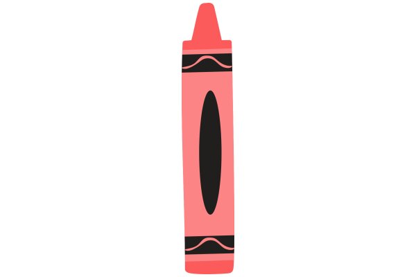 A Vibrant Pink Crayon with a Black Tip