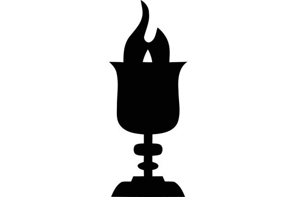 A Silhouette of a Candle and Candle Holder