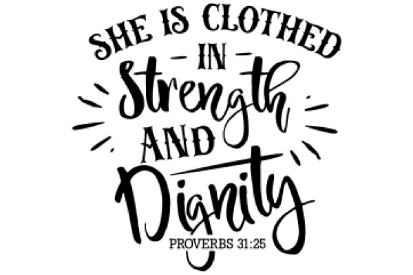 Inspirational Quote: She is Clothed in Strength and Dignity - Proverbs 31:25