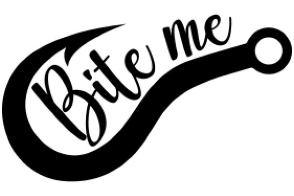 Stylized Logo of 'Bite Me' with a Hook Design