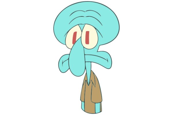 Squidward's Pensive Moment: A Cartoon Illustration