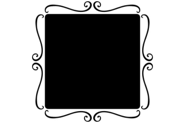 A Simple Black Square with Decorative Border