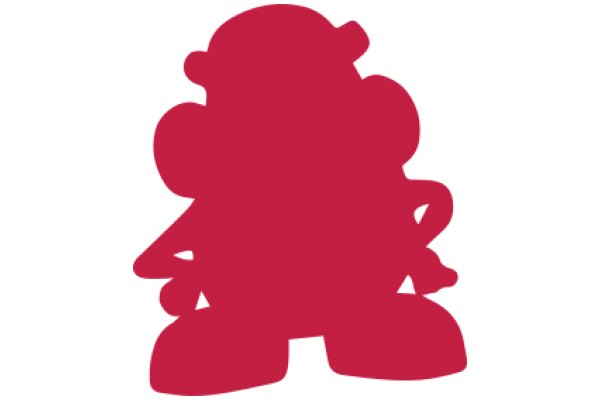 A Red Silhouette of a Character with a Smile