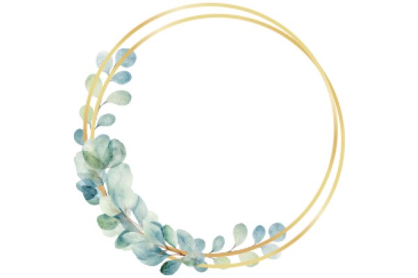 Elegant Floral Wreath with a Watercolor Effect