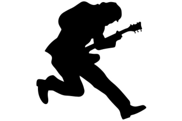 Silhouette of a Musician in Motion