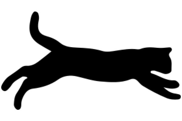 Silhouette of a Cat in Motion