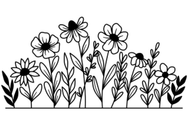 Floral Line Art