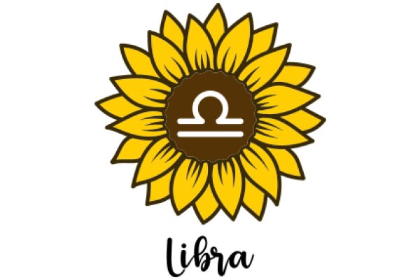 A Vibrant Logo for Libra: A Sunflower with a Zodiac Sign