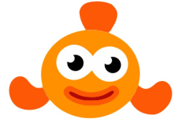 Vibrant Orange Character with a Smile