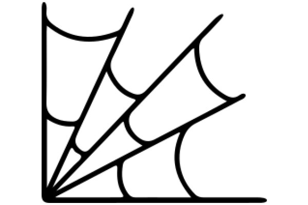 Stylized Line Art of a Spider's Web