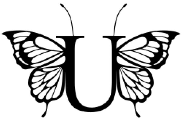 Stylized Butterfly Logo with Letter 'U' Integrated