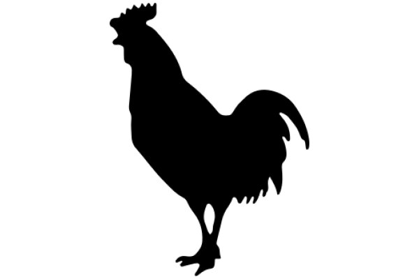 A Silhouette of a Rooster