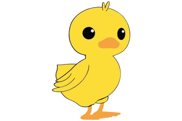 A Friendly Yellow Cartoon Duck