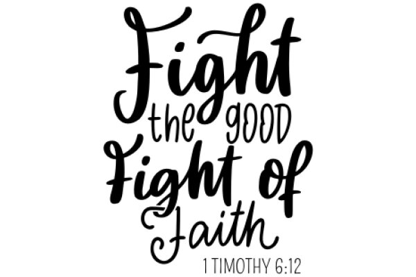 Fight the Good Fight of Faith: 1 Timothy 6:12