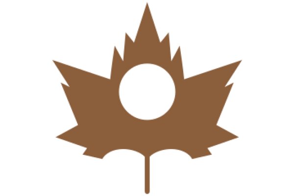 Simplistic Brown Maple Leaf Logo