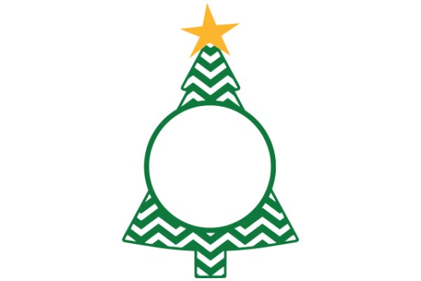 A Festive Christmas Tree with a White Center