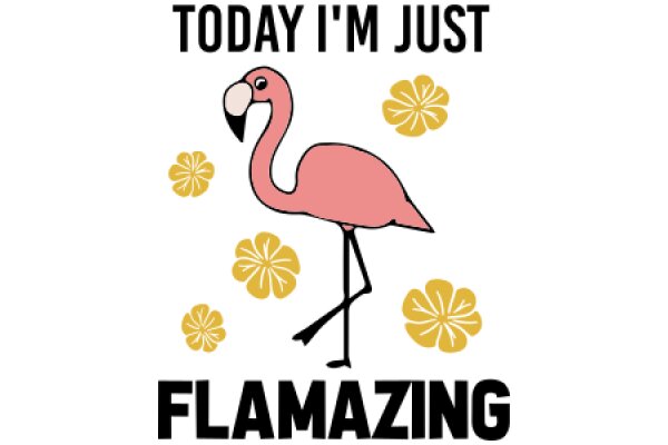 Flamingo-themed Quote: Today I'm Just Flaming Amazing