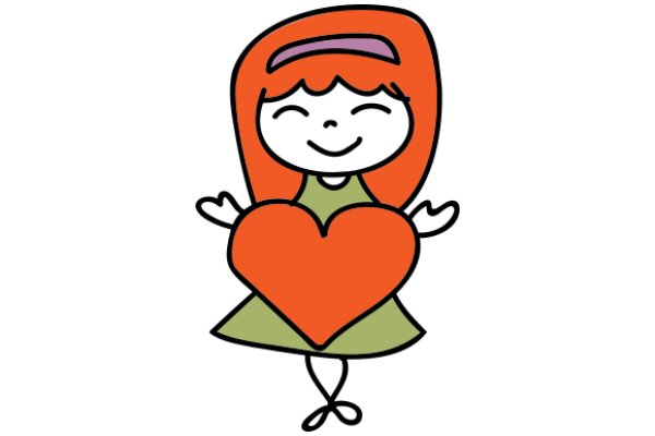 A Cartoon Character with a Heart-Shaped Dress