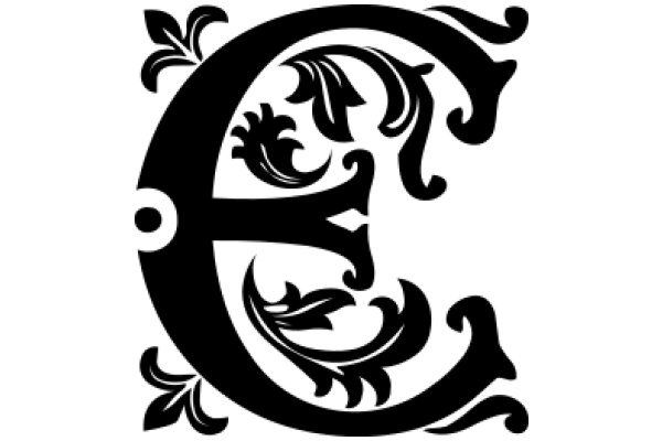 Stylized Letter E with Artistic Flair