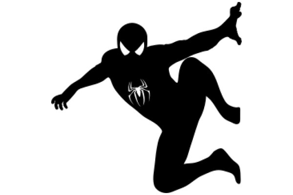 Silhouette of Spider-Man in Action