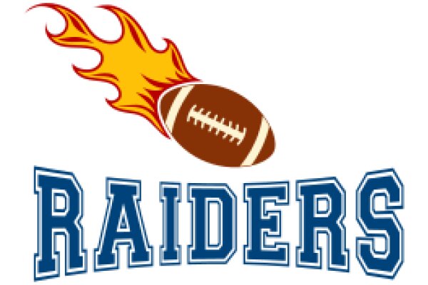 Raiders Football Logo with Flames