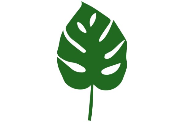 Simplistic Green Leaf Icon